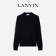 休闲简约通勤百搭纯色绵羊毛翻领套头针织衫 春季 男士 LANVIN浪凡