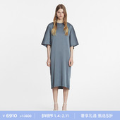 缎面宽松T恤裙简约休闲连衣裙 女士夏季 新年甄选 LANVIN浪凡