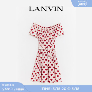 心动系列女士一字肩连衣裙 LANVIN浪凡