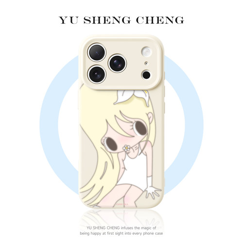 超好看黄发女孩磁吸手机壳