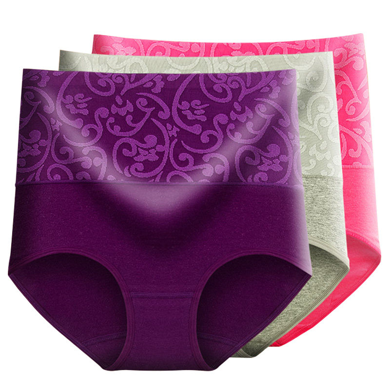 35条 高腰收腹内裤女纯色提臀产后恢复塑身塑形三角女士春夏季TY57