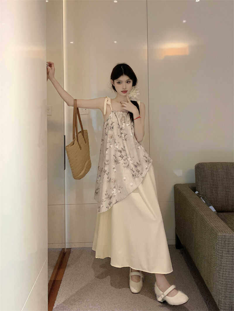 纯欲别致绝美高级感套装女夏季chic甜辣半身长裙子气质两件套上衣