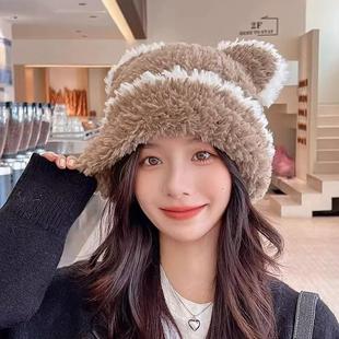 帽子女针织包头帽大头围毛线帽 舒适帽女孕妇产后月子帽秋冬季