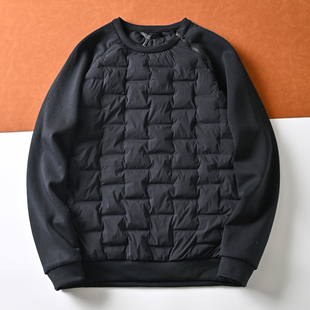 户外飞禽鸟家 C棉填充 秋冬男士圆领夹棉保暖高端卫衣外套棉衣