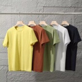 外贸男装 t恤男士 工厂大牌平替款 60支棉感T恤冰丝弹力速干运动短袖