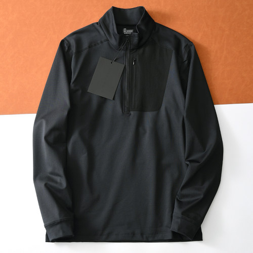 鸟家半拉链卫衣套头速干t恤