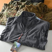 秋冬季 塔子平替款 外贸男装 轻量化战术防风保暖立领摇粒绒外套潮