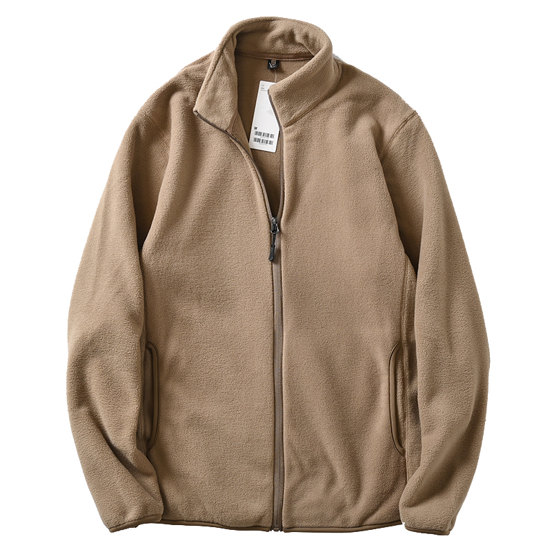 外贸立领抓绒衣夹克摇粒绒外套