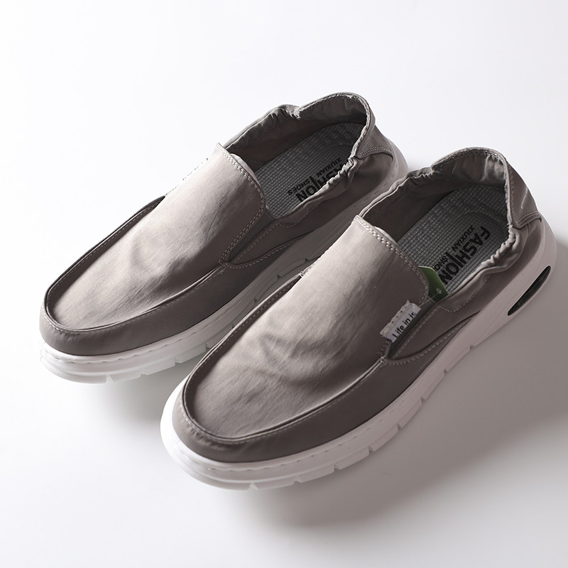 9欧外贸原单男士雨伞布低帮鞋海绵软底休闲鞋