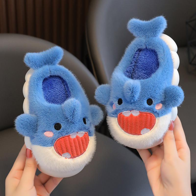 儿童棉拖鞋秋冬季保暖防滑卡通