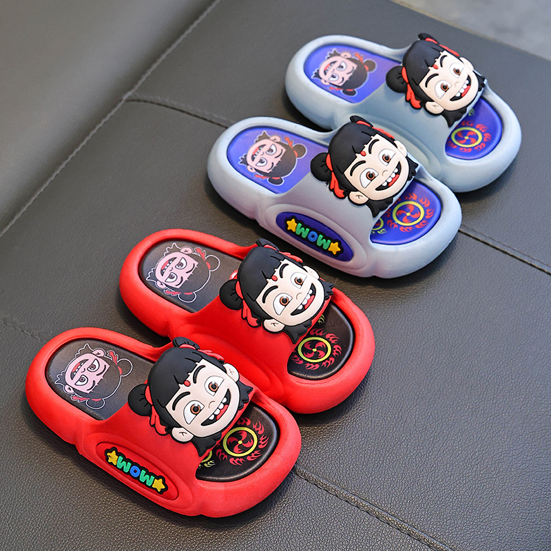 哪吒儿童拖鞋2025夏季新款卡通软底防滑居家外穿亲子款男童凉拖鞋