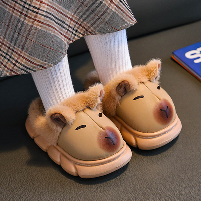 卡皮巴拉儿童棉拖鞋冬季男童EVA