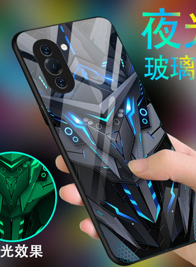 黑色战士适用于华为nova10手机壳nova9男nova8pro新款7se炫酷nova6/5/4夜光玻璃3i全包2plus防摔5z硅胶hi套潮