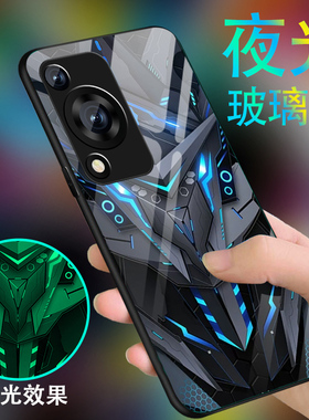 黑色战士适用于华为畅享70手机壳男畅享60pro新款畅想50防摔20plus炫酷30e全包max夜光玻璃z高级se潮X硅胶套