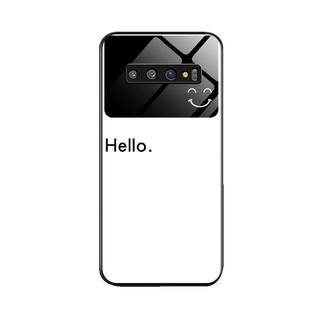 渐变笑脸适用三星s10手机壳男女Galaxy s9/s8新款三星s20/s21防摔+钢化fe玻璃至尊版全包ultra高级潮硅胶薄套