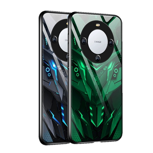黑色战士适用华为mate60手机壳mate50男mate40新款30epro炫酷10夜光玻璃20x全包+防摔40E高级mate9pro硅胶套