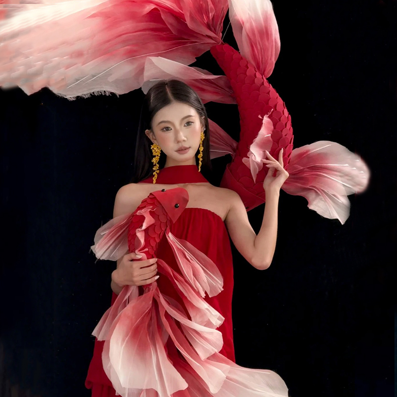 结婚装饰红色锦鲤美陈布置道具