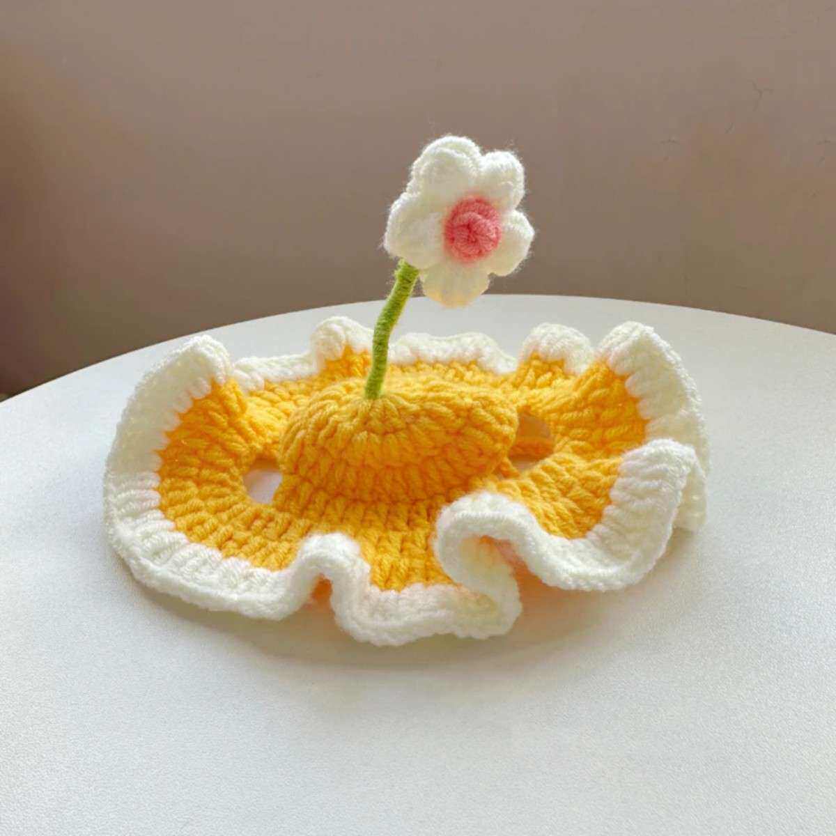 春田花花宠物帽子可爱猫咪头套狗狗头饰手工编织毛线帽子网红公主