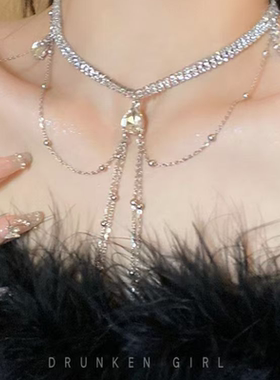 女神定制!纯欲风流苏锆石胸链身体链纯欲辣妹风网红比基尼项链女