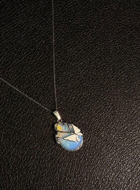 Vintage古着 Butterfly opal项链