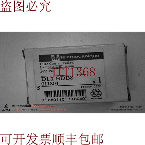 原装供应TELEMECANIQUE DL1 BDB8,LED 集群,黄色灯,24V,BA 15D 底