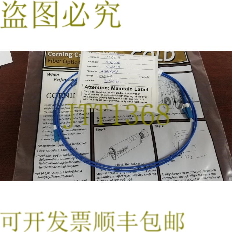 原装供应CORNING 1F XB2.0 LCUPCLCUPC 1米光纤电缆总成盒 80 !