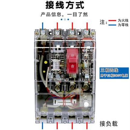 人民漏电断路器DZ20L-160A 250A 400A 630A/4300三相四线透明开关