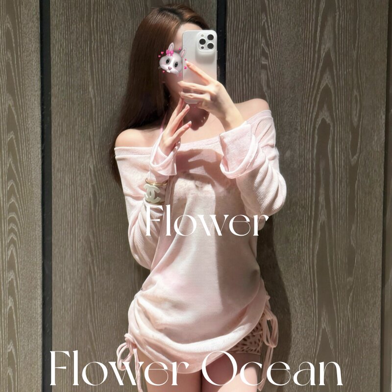 【美奈兔】少女感纯欲风bikini三件套罩衫遮肉温泉沙滩泳衣