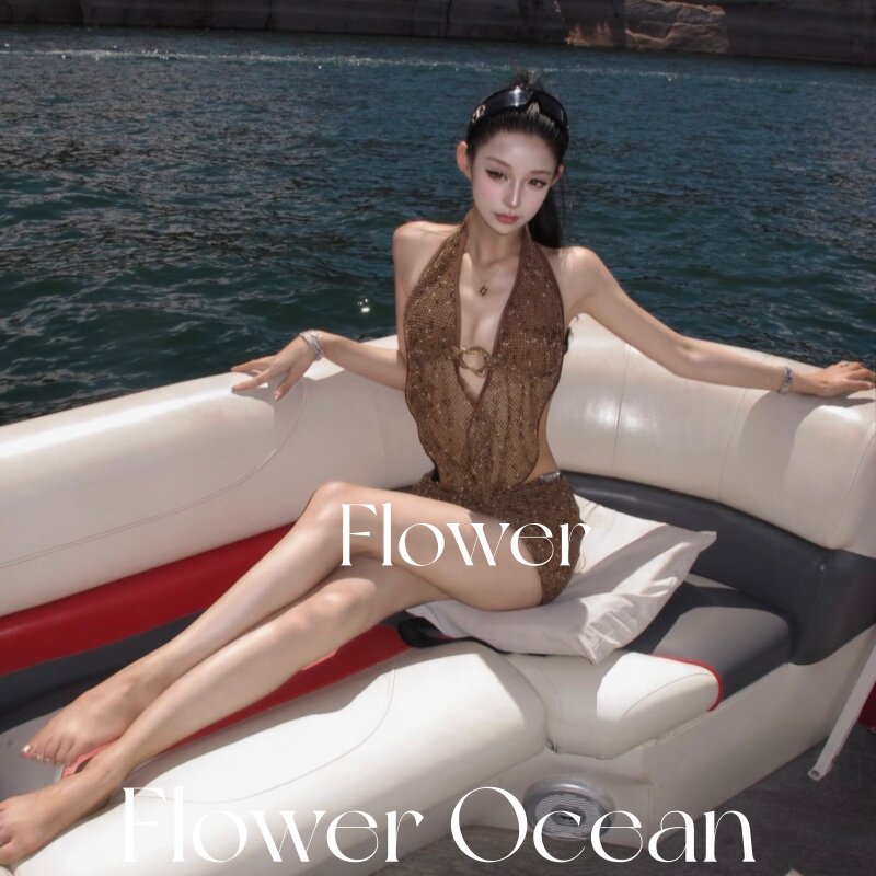 【三宅式】挂脖高级感美拉德风bikini三件套海边沙滩度假泳衣