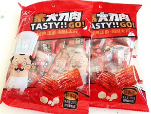 208克*5袋 双娇素大刀肉经典味道蒜香香辣味小包装零食方便携带