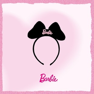 Barbie芭比官方正品 黑米奇发箍头饰女童高颅顶儿童头箍显脸小发饰