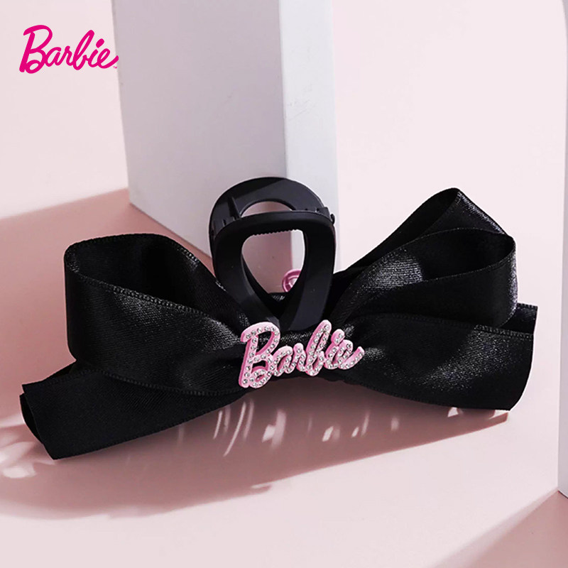 Barbie芭比官方正品发夹发饰女抓夹鲨鱼夹发卡头饰蝴蝶结刘海新款