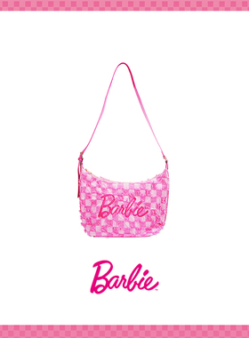 Barbie芭比官方正品时尚斜跨包女生托特包大容量单肩包礼物包包