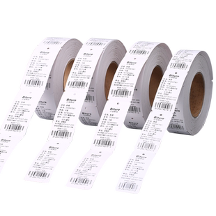 恒码空白吊牌35 40 50 70 80 90 100 110 120卷筒铜版卡片通用女童衣服装鞋合格证标签打印纸logo定做制印刷