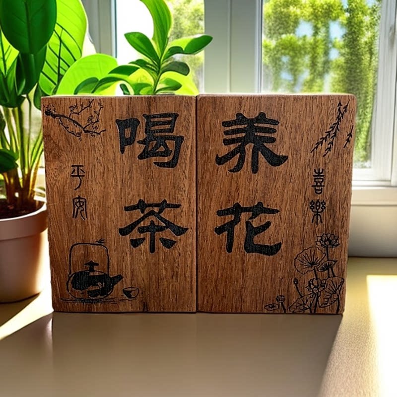实木装饰摆件定制刻字