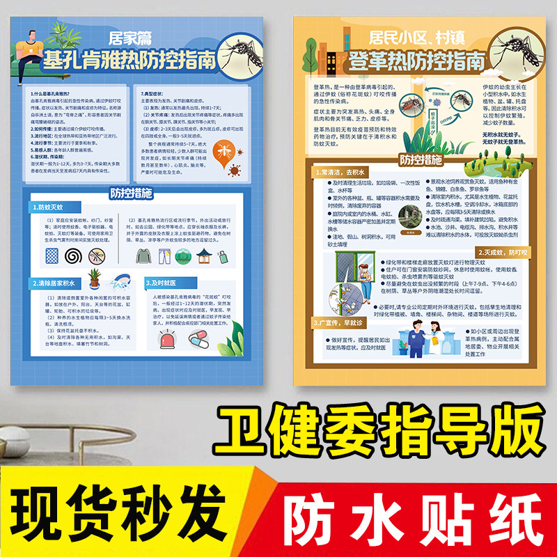 基孔肯雅热宣传海报【现货秒发】
