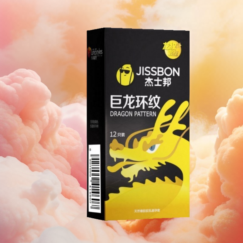 杰士邦巨龙环纹避孕套龙纹套3只6只12只装安全套情趣计生用品 - 实物图