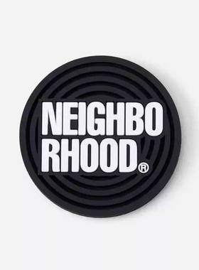 NEIGHBORHOOD LOGO COASTER浮雕字母圆形杯垫日潮高端防烫防水垫