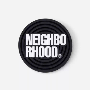 NEIGHBORHOOD LOGO COASTER浮雕字母圆形杯垫日潮高端防烫防水垫