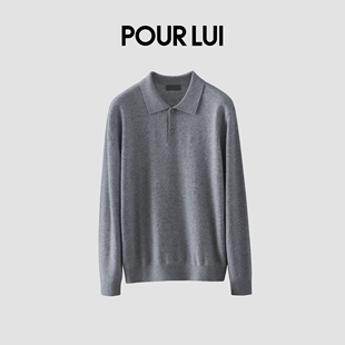 璞履 致夜系列 粗纺羊绒长袖针织POLO衫 POUR LUI MTP106