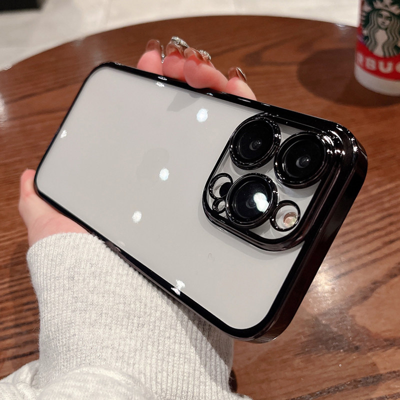 适用苹果14promax手机壳新款14pro透明max高级感电镀12简约硅胶pm防摔plus镜头膜11男女全包iphone13套14防尘,3C数码配件,手机保护套/壳,淘宝优惠券,粉丝福利购,淘宝优惠卷