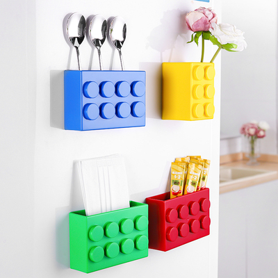 积木形冰箱侧边磁吸收纳盒