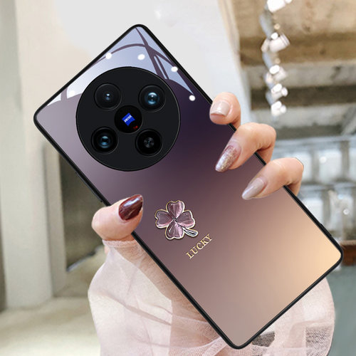 超火绛紫四叶草x200pro手机壳