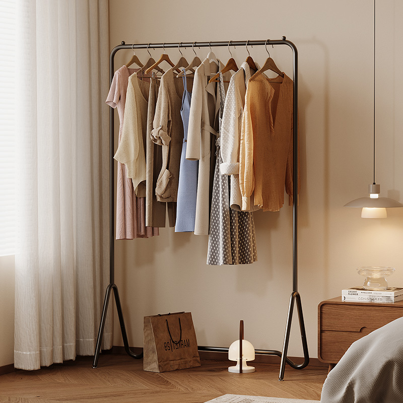 速立普落地式中古风卧室挂衣架