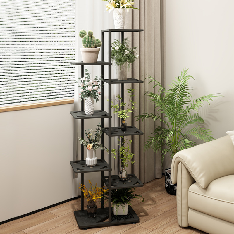 高端客厅多层落地花架家用室内简约铁艺花架子阳台置物架花盆托