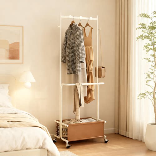 速立普加粗带框可移动落地衣帽架