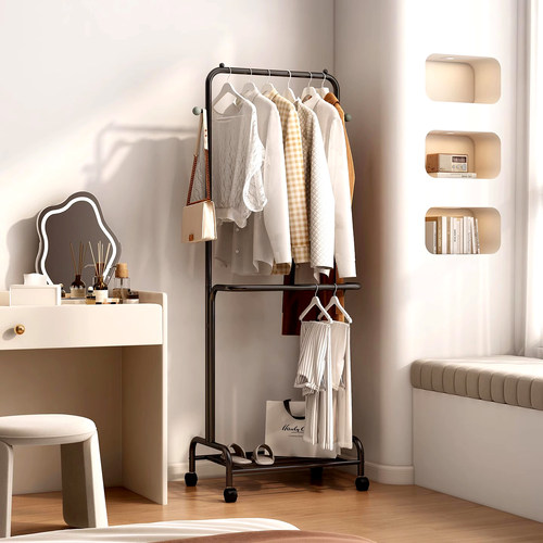 速立普可移动铁艺高级卧室挂衣架