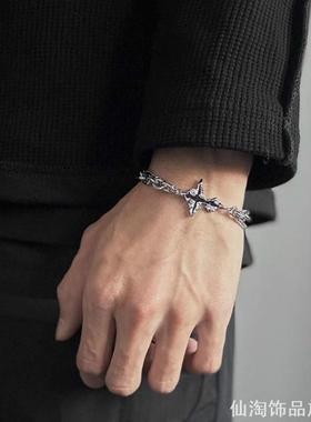 十字架吊坠手链暗黑高级感小众