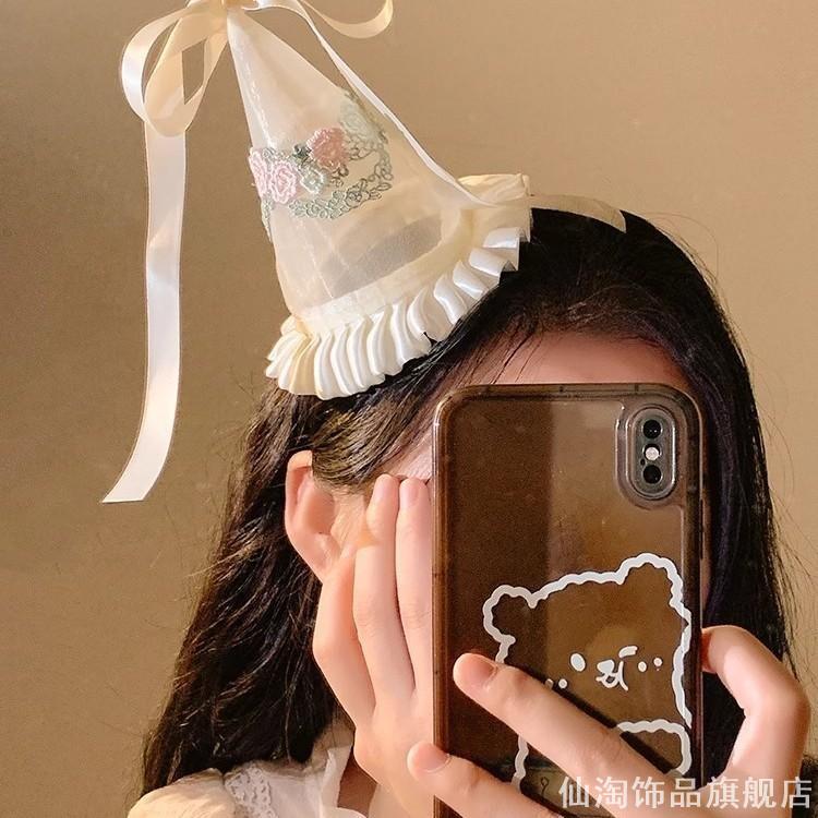 母女同款法式可爱party刺绣亮片