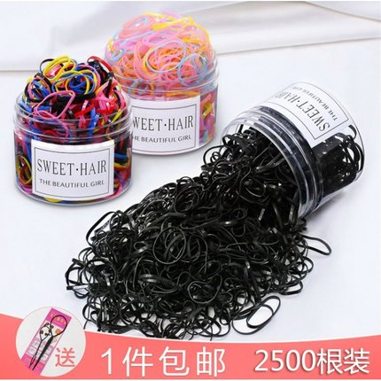 彩色迷你小塑料橡皮筋一次性扎头绳发圈发绳儿童一包约